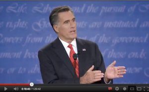 Romney che spara con le mani